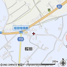 千葉県成田市桜田1061-4周辺の地図