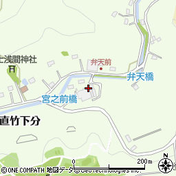 埼玉県飯能市上直竹下分97周辺の地図