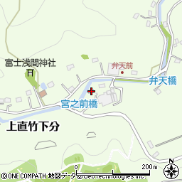 埼玉県飯能市上直竹下分95周辺の地図