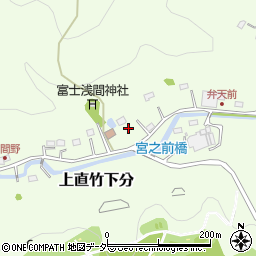 埼玉県飯能市上直竹下分89周辺の地図
