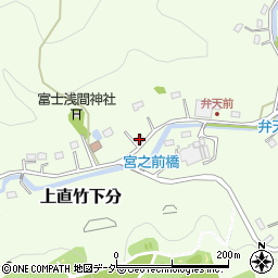 埼玉県飯能市上直竹下分87周辺の地図