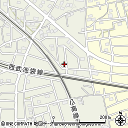 埼玉県飯能市笠縫317-18周辺の地図