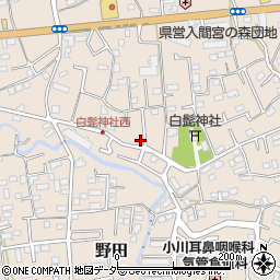 埼玉県入間市野田1495周辺の地図