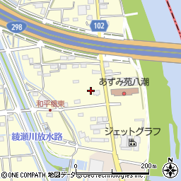 埼玉県八潮市八條3695-1周辺の地図