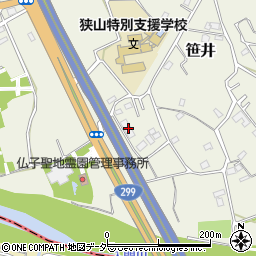 埼玉県狭山市笹井3279周辺の地図