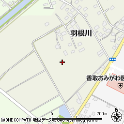千葉県香取市羽根川周辺の地図