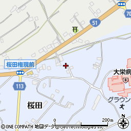 千葉県成田市桜田1065-2周辺の地図