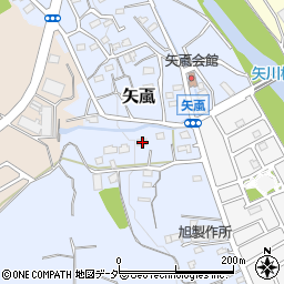 埼玉県飯能市矢颪322周辺の地図