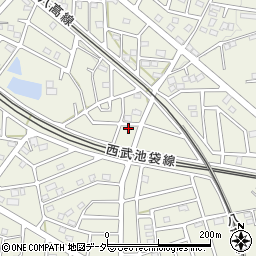 埼玉県飯能市笠縫140-9周辺の地図