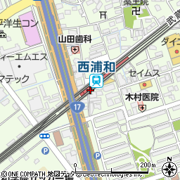 松屋西浦和店周辺の地図