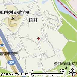 埼玉県狭山市笹井3187-2周辺の地図