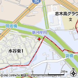 埼玉県富士見市水谷東1丁目12周辺の地図