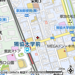 カラオケバンバン BanBan 獨協大学前駅東口店周辺の地図