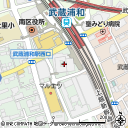 松屋武蔵浦和店周辺の地図