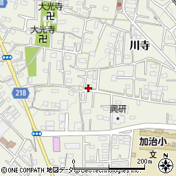 埼玉県飯能市川寺周辺の地図