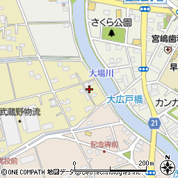 埼玉県三郷市大広戸734周辺の地図