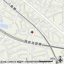 埼玉県飯能市笠縫140-12周辺の地図