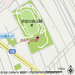 狭山市赤坂の森公園管理棟周辺の地図