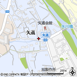 埼玉県飯能市矢颪306周辺の地図
