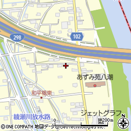 埼玉県八潮市八條3710-1周辺の地図