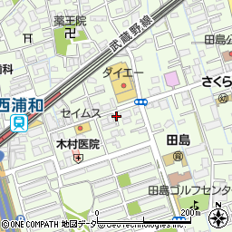 フクロ薬局　西浦和店周辺の地図