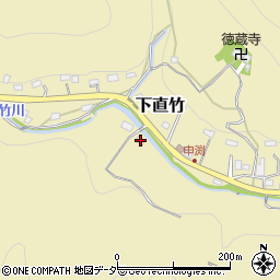 埼玉県飯能市下直竹340周辺の地図