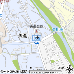 埼玉県飯能市矢颪74周辺の地図