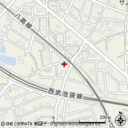 埼玉県飯能市笠縫137-1周辺の地図