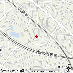 埼玉県飯能市笠縫135-14周辺の地図