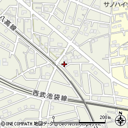埼玉県飯能市笠縫340-10周辺の地図