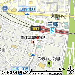 三郷駅南口周辺の地図