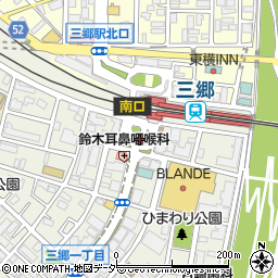 三郷駅南口周辺の地図