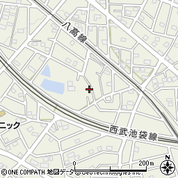 埼玉県飯能市笠縫116-10周辺の地図