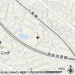 埼玉県飯能市笠縫116周辺の地図