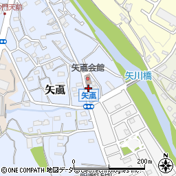埼玉県飯能市矢颪74-5周辺の地図