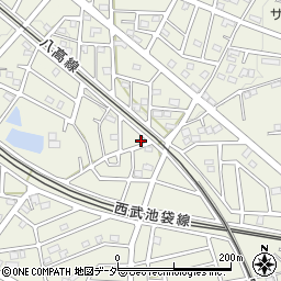 埼玉県飯能市笠縫138周辺の地図