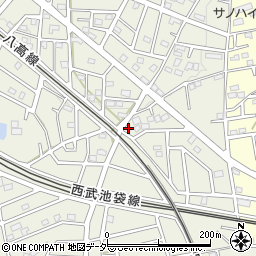 埼玉県飯能市笠縫341-3周辺の地図