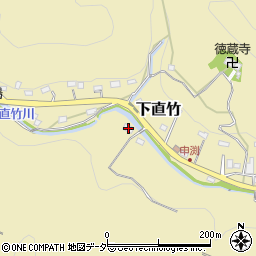 埼玉県飯能市下直竹345周辺の地図