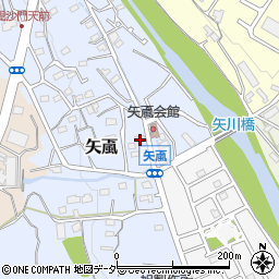埼玉県飯能市矢颪310周辺の地図