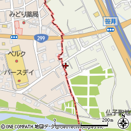 埼玉県狭山市笹井2837-2周辺の地図