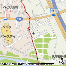 埼玉県狭山市笹井2837-3周辺の地図