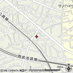 埼玉県飯能市笠縫341周辺の地図
