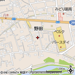 埼玉県入間市野田823周辺の地図