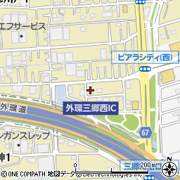 埼玉県三郷市天神1丁目周辺の地図