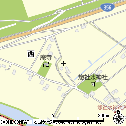 千葉県印旛郡栄町西周辺の地図