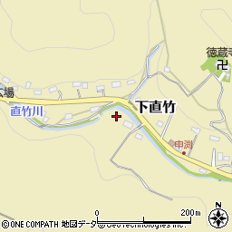 埼玉県飯能市下直竹347周辺の地図