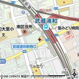 魚民 武蔵浦和駅前店周辺の地図