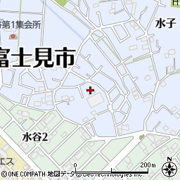 富士見市立水谷浄水場周辺の地図