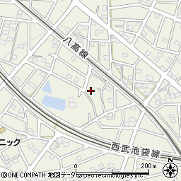 埼玉県飯能市笠縫130-7周辺の地図