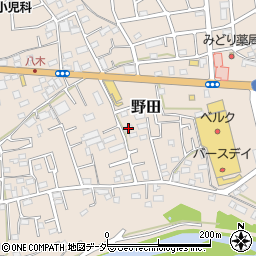 埼玉県入間市野田827周辺の地図